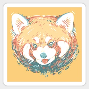 Red Panda Splat Sticker